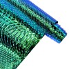 XHT 30x135cm Holographic Crocodile Leather Iridescent Dark Green Alligator Faux