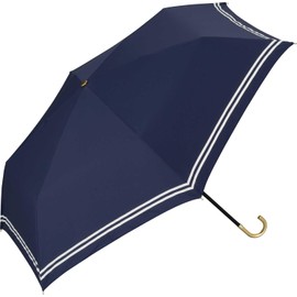 [2024] Wpc. 801-13719-102 Parasol Folding Umbrella, Light Shielding Sailor, Mini Navy <100% Light Shielding Ratio, 100% UV Protection, UPF50+, Rain or Shine, Women's, Fashionable, Cute, Simple,