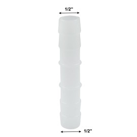 Coufce 5PCS Plastic Hose Barb Fitting 1/2" Joint Splicer Barb Reducer Pipe Connectors Mender Joint Adapter for Fuel Gas Liquid Air