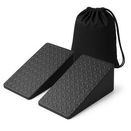 Squat Wedge Blocks (Pair), 15° Heel-Elevating Non-Slip EVA Slant Blocks for Squats, ATG Calf Stretch & Ankle Mobility – Heel Lift – Carry Bag Included