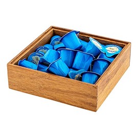 Restaurantware Eco Display 6.5 Inch x 6.5 Inch x 2 Inch Bamboo Condiment Container 1 Medium Spice Box - Chip-Resistant For Seasoning Spices Condiments Natural Bamboo Bamboo Organizer Box