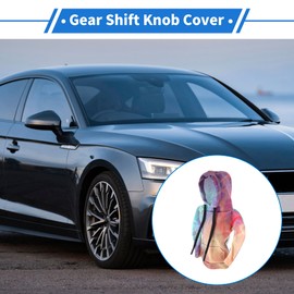 VekAuto Gear Shift Knob Cover Stick Shifting Handle Protector 17x16cm/6.69"x6.3" Yellow Green Polyester 1 Pc Hoodie Style Automotive Manual Universal