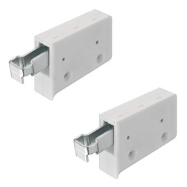 Gedotec Cupboard Hanger Wall Cupboard Hanging Plastic White | Cupboard Bracket for Screwing | Mounting with Load Capacity 150 kg | Galvanised Steel | Pack of 2 - Hanger for Kitchen Cabinets