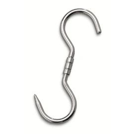 AUSONIA - 58345 Stainless Steel Reinforced S-Shaped Meat Butcher turnable Hook for Hanging 24X10 cm