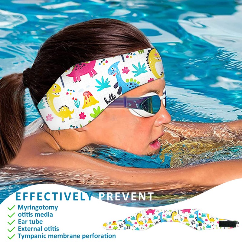 BEIIEB 2 Pack Kids Swimming Headbands for Waterproof Hearing Protection