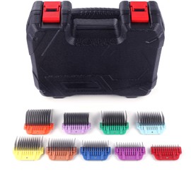 Dog Animal Stainless Steel Wide Clipper Attachment Guard Comb Set for A5 Series | Snap-On/Off Design Combs,Only Fir for 10W/15W/30W Wide Blade (9-Piece)