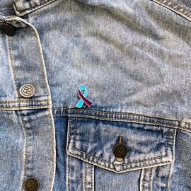 Suicide Prevention Awareness Ribbon Pin 25 50 120 250pcs Purple & Teal Lapel Pins (250)