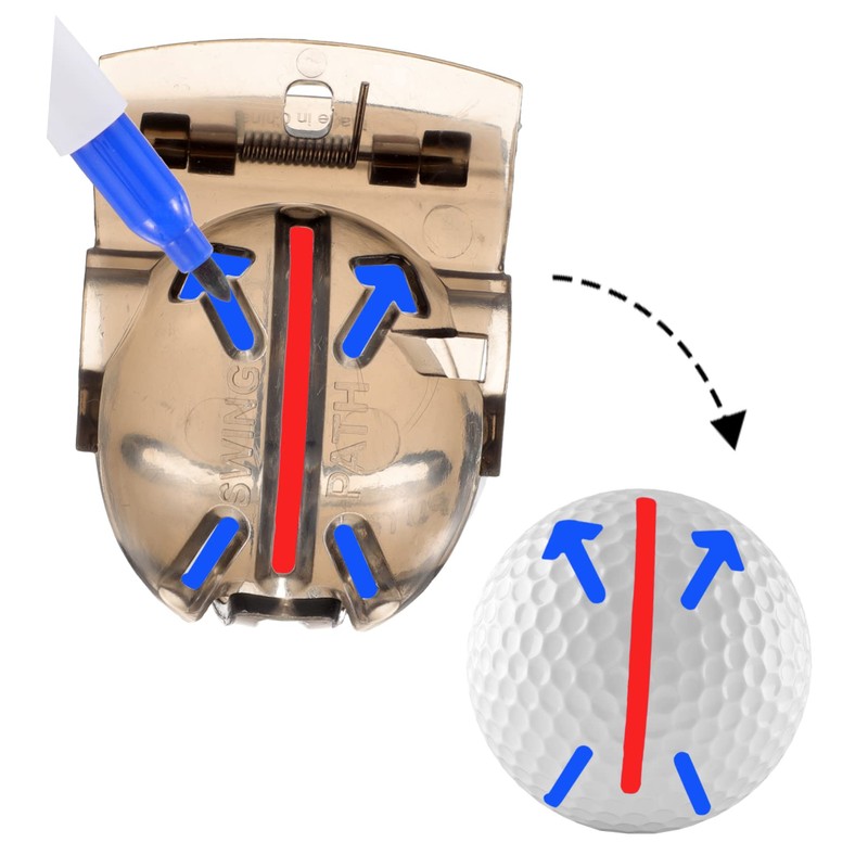 Mipcase 1Set Golf Ball Alignment Tool Reusable Ball Marker Liner
