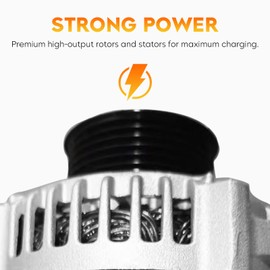 New Alternator for Mercruiser Model 350 Mag MPI, 4.3L EFI, 454 Mag Bravo MPI, 5.7L Ski, 7.4L MIE, MX 6.2L 20099, 400-12151, Apr-93, 862031, 113685