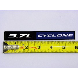 ACCESSORIES 2 FORD MUSTANG V6 3.7L CYCLONE ENGINE THIN ALUMINUM EMBLEMS LOGO BADGES BLUE