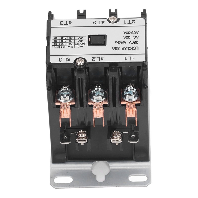 LCK3 3P 30A AC Contactor Heat Resistant PP Shell Silver