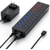 Hub USB 3.0 con alimentación, divisor de concentrador USB de