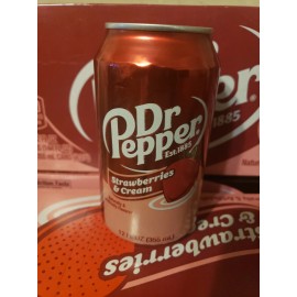 Dr Pepper Strawberries and Cream Dr Pepper "12 oz  CAN" Exclusive New Soda Flavor.