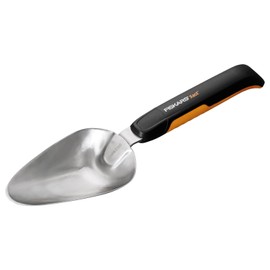 Fiskars 315530-1001 Xact - Paleta de mano para jardín, color negro y plateado