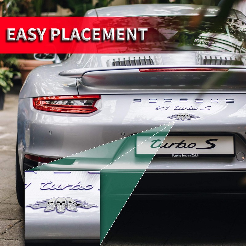 Custom Accessories 98076 Emblema de Calavera flameante