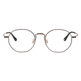 LAMBBAA Accessories Reading Glasses Titanium Frame Glasses Classic Computer Flexible Anti Eyestrain For Men Women(rose coffee,+0.00Magnification)