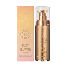 Clawrex Bronzer Highlighter Oil, Shimmer Body Highlighter Oil, Natural Moisture, Diamond Shiny Liquid Highlighter (30 ml)