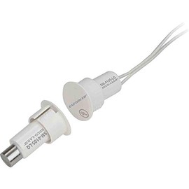 Seco-Larm Steel Door Recessed Contact with Leads N.c.1" Gap (White) - SM-4105-LQ/W
