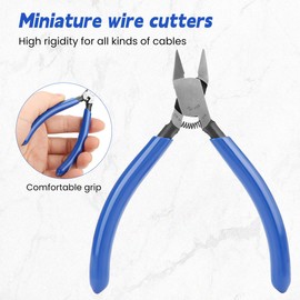 FLEXMAN 4Inch Micro Wire Cutter, High Hardness Chrome Vanadium Steel Cable Stripper, Side Cutting Pliers for Electronic Industry Repair, Jewelry Processing