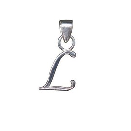 R001463 Pendant Charm Letter L Solid Genuine Hallmarked 925 Sterling Silver
