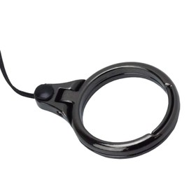 HUIKKJP Ring Strap Smartphone Hold Carabiner Finger Ring Drop Prevention Stand Cell Phone Strap Smartphone Alloy Cell Phone Holder Strap (Black)