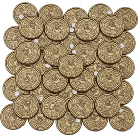 Northpole Calcomanías de sello de cera ONWINPOR para Navidad, 50 calcomanías autoadhesivas de sellado de cera Prosecco, calcomanías redondas de cera de oro envejecido, perfectas para Navidad