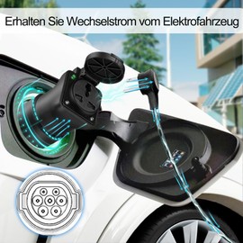 GUWIEYG V2L Adapter Compatible with MG, Vehicle to Load Adapter 16A 220V, Type2 Discharger, Suitable for MG4 MG5 Car Connector [Only Compatible with MG Auto EV]