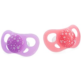 Twistshake Chupete para bebé – Pack de 2 | Forma Ortodóntica | Ultraligero | Chupete de Silicona Suave | Sin BPA | Apto para bebés a partir de 6 meses | Rosa Lavanda