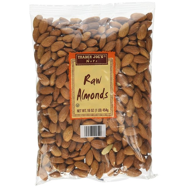 Trader Joe's Raw Almonds 16 Oz - PACK OF 4