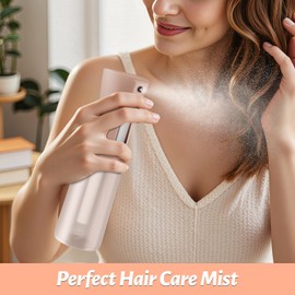 Draome Sprühflasche,Zerstäuber Sprühflasche für Haare,0,3mm Ultrafeine Sprühnebel für Pflanzenpflege, Tierpflege, Hautpflege und Reinigung,Auslaufsichere(200ml Mattrosa,Mattweiß)