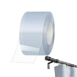 Curtain Drapery Ring Tape for Smooth Curtain Gliding Smooth and Silent Curtain Rod Slide Curtain Tape for Curtain Rings Drapery Ring Slide Tape Prevents Curtain Rings from Catching on Rods（118IN）