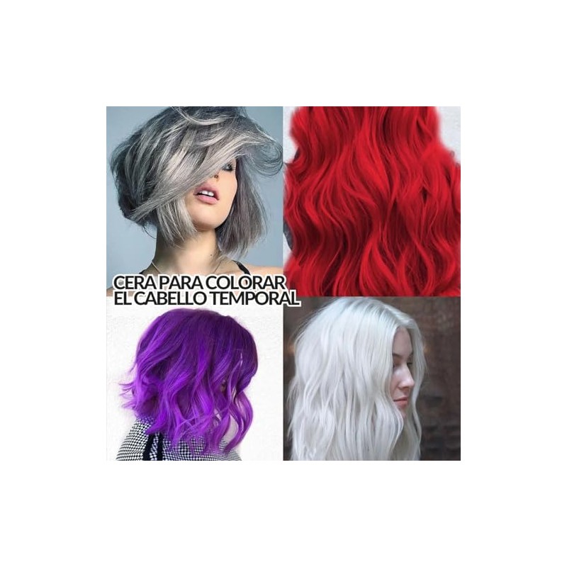 3 Ceras Tinte Temporal para Cabello con Efecto Color Textura