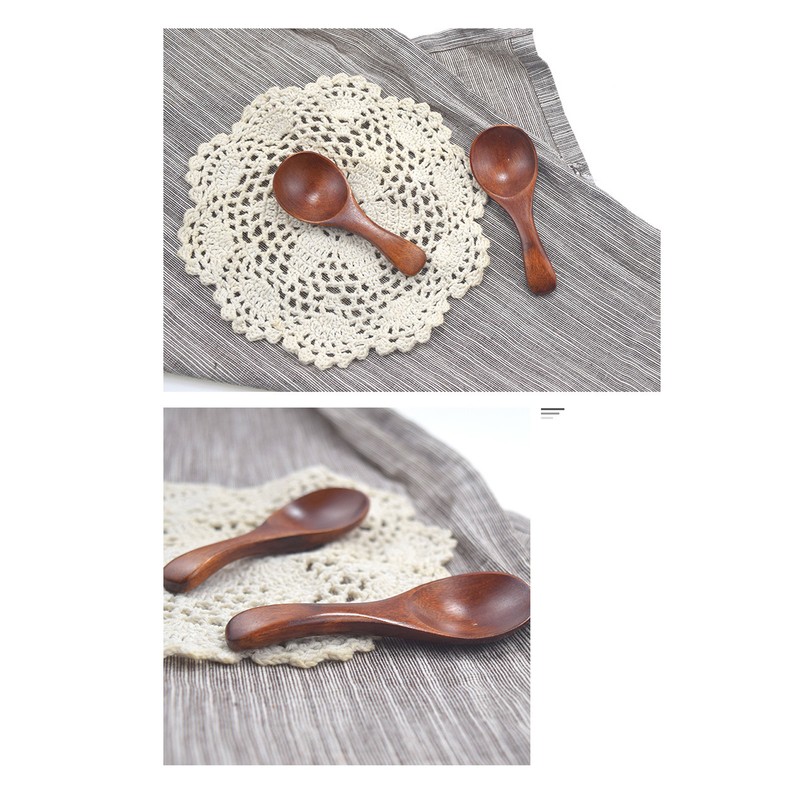 10pcs Small Wooden Spoons Cooking Condiments Spoons for Kitchen Seasoning