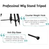 DANSEE Wig Stand Tripod, Metal Mannequin Head Stand Adjustable (24