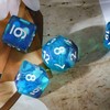 Cusdie 7-Die DND Dice, Polyhedral Dice Set Filled with Animal,
