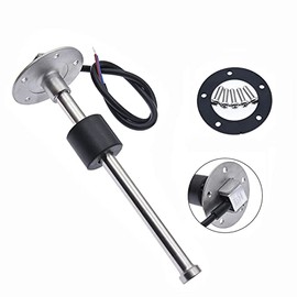 Geloo Fuel Level Sensor, Marine Boat Fuel Sender Car Fuel Water Level Sensor 316 Stainless Steel Unit 5 Hole Fit for Fuel Water Gauge 0~190 ohm (275MM)