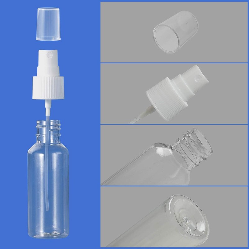 24 Pcs Spray Bottles 2oz / 55ml Clear Empty Mini