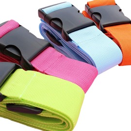 Dinghaole 4pcs Luggage straps one word luggage strap packing strap luggage bundling rope luggage straps fixed straps