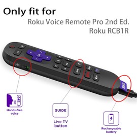 AKSHFETH Silicone Cover for Roku Voice Remote Pro 2nd Ed. Roku Remote Control RCB1R Protective Silicone Case Sleeve Shockproof Skin for Roku Remote with Lanyard (Luminous Green)