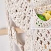 Wallfire Hanging Fruit Basket, 3 Tier Cotton Rope Baskets, Produce