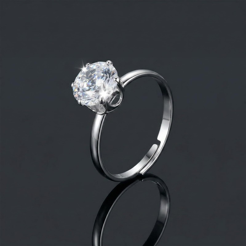 Neyauo 50 Pcs Adjustable Diamond Engagement Rings, Fake Bridal Shower