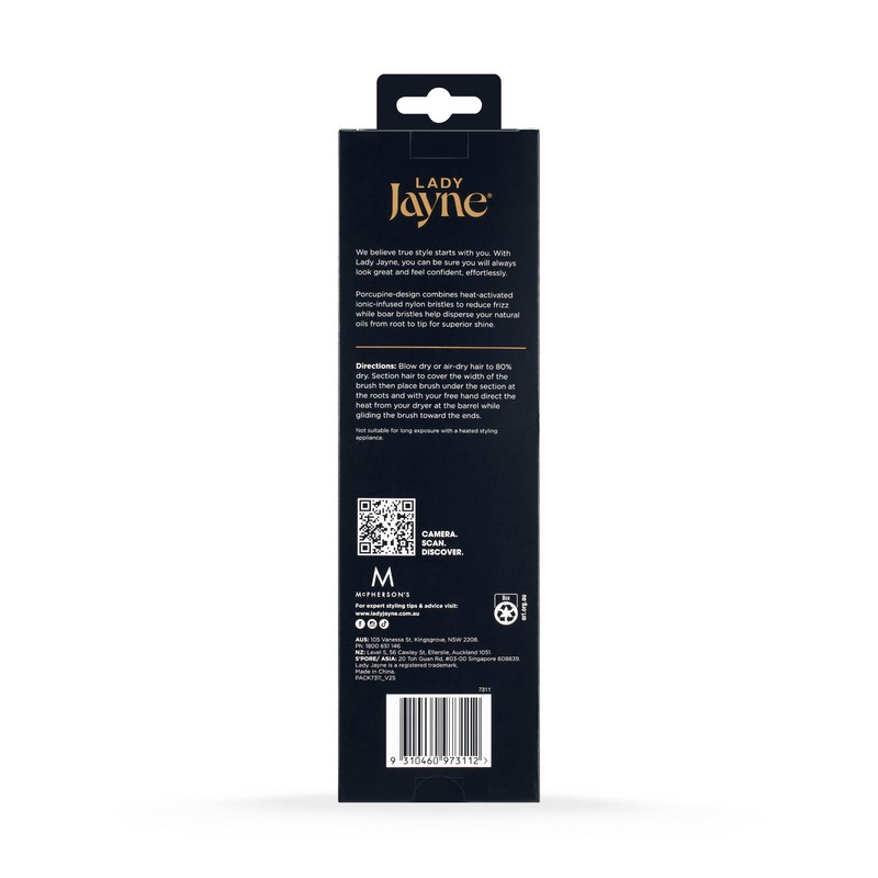Lady Jayne Salon Pro Large Porcupine Radial Brush