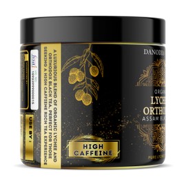 Danodia Foods Organic LYCHEE ORTHODOX ASSAM BLACK TEA (3.5oz/100g) 50+ servings | WILD FOREST Assam Tea Loose Leaf | Aromatic Lychee Flavor | Non GMO Hand-Picked & Home Made | Flavored Black Tea Loose