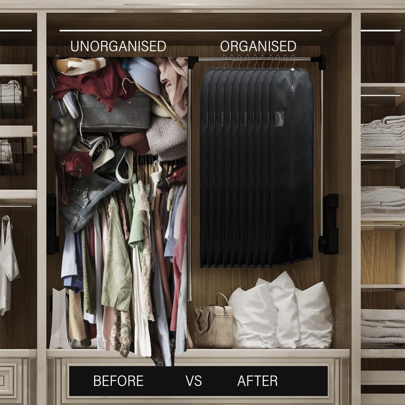 WEDCOVA UK Suit Bags for Men Women Clothes Covers Protector