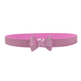 YooAi Womens Belts for Dress Skinny Thin Bow Decor Elastic Belt for Women Wasit Pink M 74