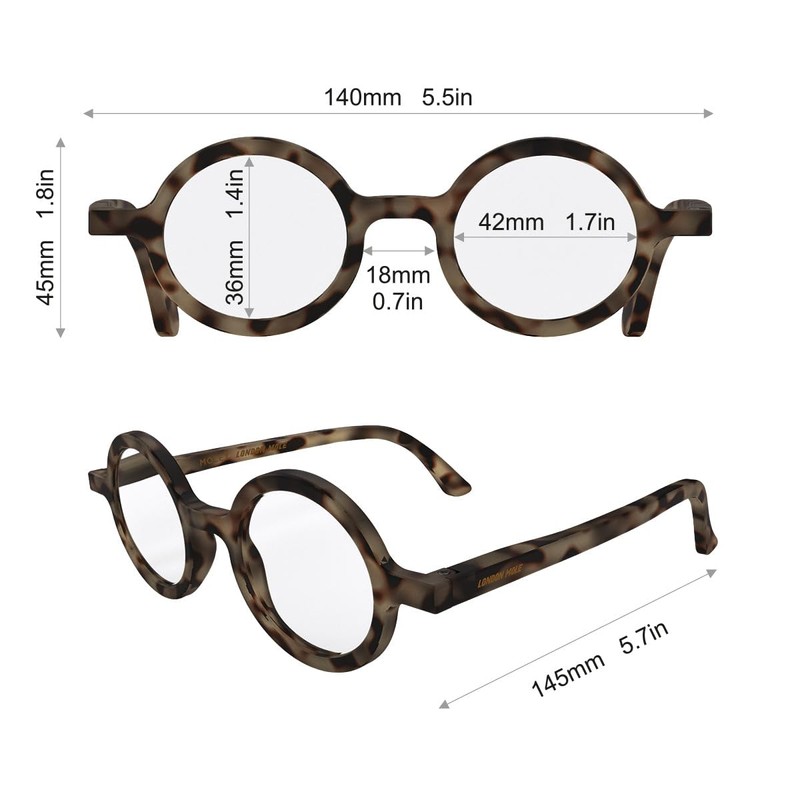 LONDON MOLE® Moley blue light blocking glasses | Cool round