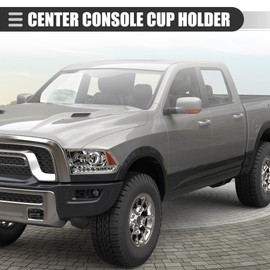 Motoforti Car Center Console Cup Holder Replacement, for Chevy Silverado 1500 2014-2016, Plastic, 23467147, Carbon Fiber Pattern Black