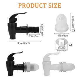 2Pcs Spigot for Beverage Dispenser, Upgraded Anti-clogging Beverage Dispenser Spigot Replacement Spout for Drink Dispenser for Parties, Glass Beverage Dispenser, Plastic Drink Dispenser