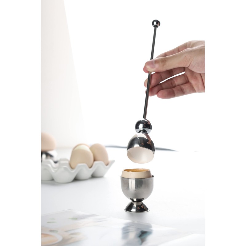 Eggshell Cracker Topper Cutter for Raw Eggs Stainless Steel Egg