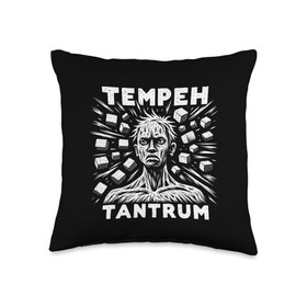 Tempeh Tantrum Funny Graphic Tees Throw Pillow